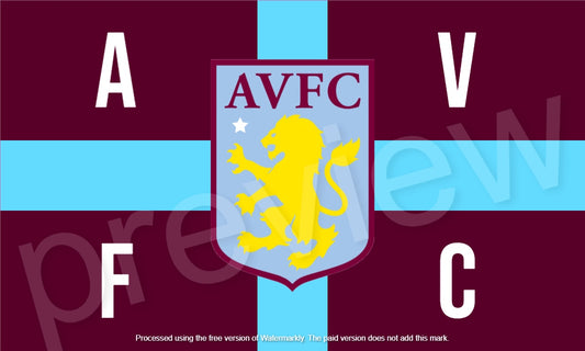 10x AVFC Aston villa England flag design