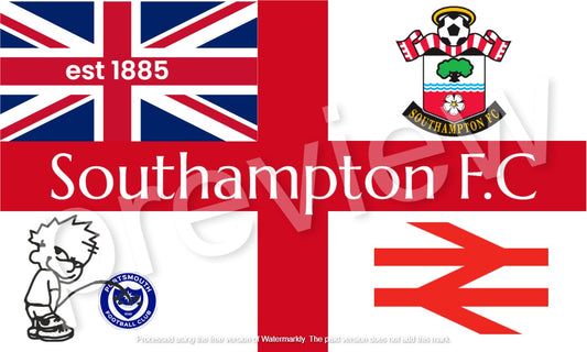 10x Southampton fc England flag